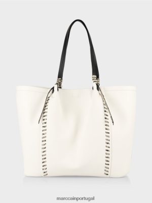 Marc Cain Bag "Rethink Together" com couro branco e preto acessório 4P8PV01524 Marc Cain Tops