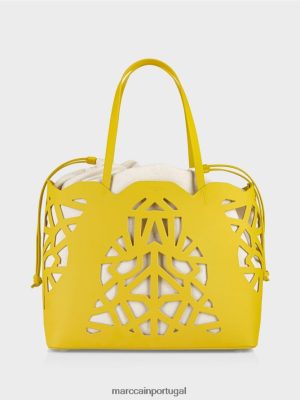 Marc Cain Bag "repensar junto" prático verde de limão acessório 4P8PV01528 Marc Cain Portugal