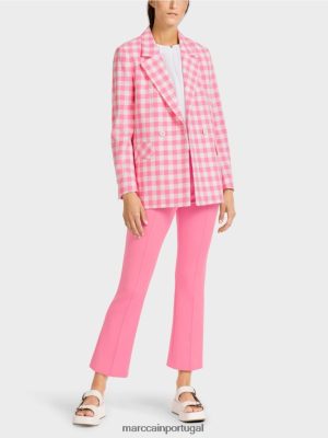 Marc Cain Blazer com Vichy Check rosa brilhante roupas 4P8PV0194 Marc Cain Dresses