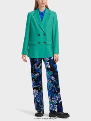 Marc Cain Blazer de peito duplo esmalte roupas 4P8PV0149 Marc Cain Dresses