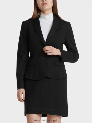 Marc Cain Blazer leve em camisa fina preto roupas 4P8PV0214 Marc Cain Portugal