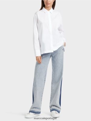 Marc Cain Blusa de Kimono "Rethink Together" branco roupas 4P8PV0868 Marc Cain Portugal