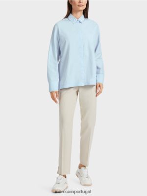 Marc Cain Blusa de Kimono "Rethink Together" pó macio azul roupas 4P8PV0867 Marc Cain Tops