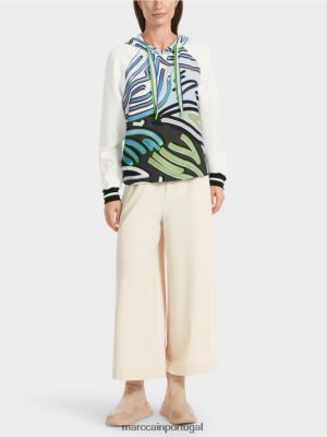 Marc Cain Blusa esportiva de techno-jersey pó macio azul roupas 4P8PV0869 Marc Cain Dresses