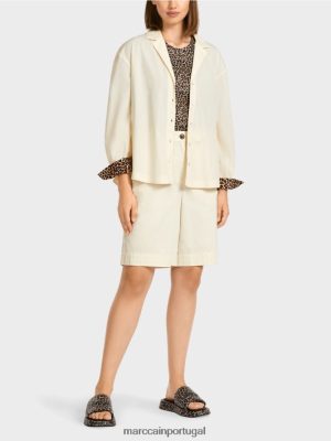 Marc Cain Blusa feminina de "repensar" creme de pó roupas 4P8PV0980 Marc Cain Dresses