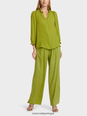 Marc Cain Blusa "repensar" Verde de oliveira profunda roupas 4P8PV0949 Marc Cain Portugal