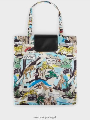 Marc Cain Bolsa de compradores com impressão "repensar juntos" mar profundo acessório 4P8PV01515 Marc Cain Tops