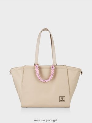 Marc Cain Bolsa de maçaneta "repensar junto" areia branqueada acessório 4P8PV01549 Marc Cain Portugal