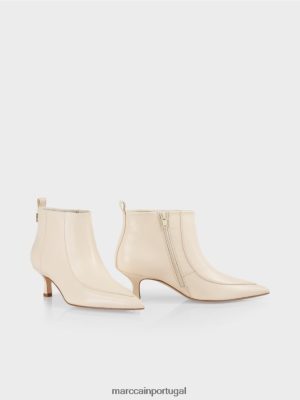 Marc Cain Botas de tornozelo com dedo do pé pontilhado creme calçados 4P8PV01638 Marc Cain Tops
