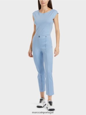 Marc Cain Calças de camisa elegante Sydney céu escuro do verão roupas 4P8PV0594 Marc Cain Tops