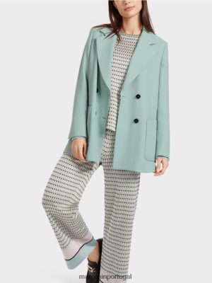 Marc Cain Calças tricotadas na Alemanha azul -céu escuro roupas 4P8PV0585 Marc Cain Tops