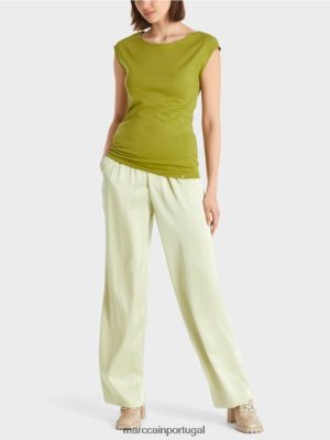 Marc Cain Camisa de algodão esticado Verde de oliveira profunda roupas 4P8PV01487 Marc Cain Dresses