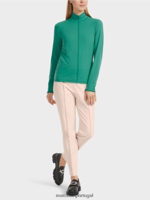 Marc Cain Camisa de mangas compridas com colarinho de stand-up esmalte roupas 4P8PV01237 Marc Cain Portugal