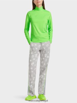 Marc Cain Camisa de mangas compridas que abraça o corpo Verde chocante brilhante roupas 4P8PV01309 Marc Cain Portugal