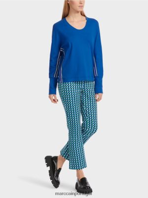 Marc Cain Camiseta em forma de quimono azul real brilhante roupas 4P8PV01239 Marc Cain Tops