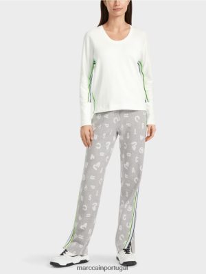 Marc Cain Camiseta em forma de quimono off white roupas 4P8PV01298 Marc Cain Dresses