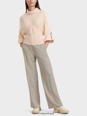 Marc Cain Camisinho valioso tricotado na Alemanha Creme escuro roupas 4P8PV01086 Marc Cain Tops