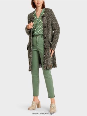 Marc Cain Cardigã com franjas "tricotado na Alemanha" preto roupas 4P8PV0434 Marc Cain Dresses