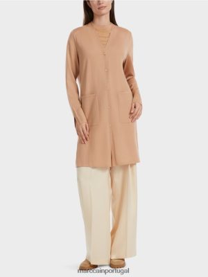 Marc Cain Cardigã de lã "repensar juntos" Toffee brilhante roupas 4P8PV0326 Marc Cain Dresses