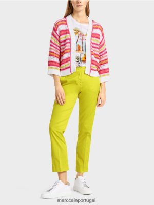 Marc Cain Cardigã listrado "malhado na Alemanha" Limade leve roupas 4P8PV0368 Marc Cain Dresses