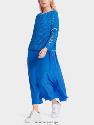 Marc Cain Cardigã perfurado tricotado na Alemanha novo paraquedista roupas 4P8PV01127 Marc Cain Dresses