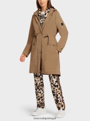 Marc Cain Casaco com capuz café leve roupas 4P8PV0281 Marc Cain Dresses