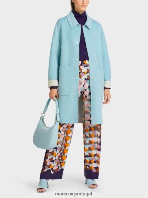 Marc Cain Casaco de lã reversível azul atmosférico roupas 4P8PV0298 Marc Cain Portugal