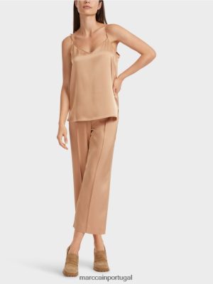 Marc Cain Cubra com corrente esbelta Toffee brilhante roupas 4P8PV01290 Marc Cain Tops