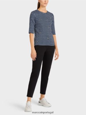 Marc Cain Cubra com o padrão de bolinhas preto roupas 4P8PV01443 Marc Cain Tops