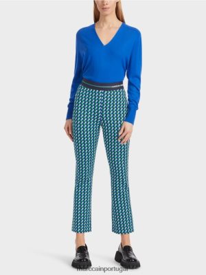 Marc Cain Fengyi calças estreitas de perna reta esmalte roupas 4P8PV0542 Marc Cain Dresses