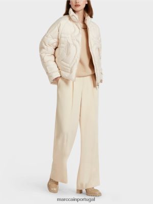 Marc Cain Jaqueta acolchoada de "repensar junto" creme roupas 4P8PV0294 Marc Cain Tops