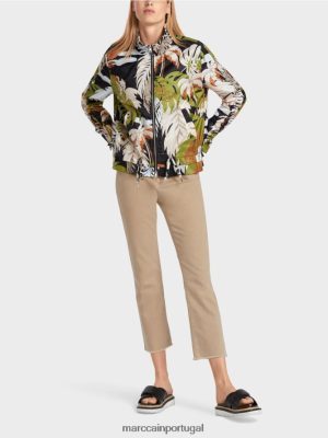 Marc Cain Jaqueta ao ar livre "repensar junto" Verde de oliveira profunda roupas 4P8PV0272 Marc Cain Dresses