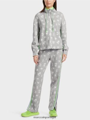 Marc Cain Jaqueta de estilo de corrida cinza prateado roupas 4P8PV0331 Marc Cain Portugal