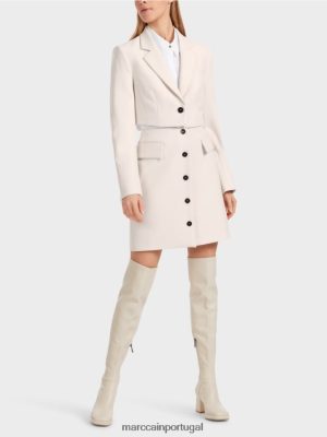 Marc Cain Mini saia com placket de botão fumaça roupas 4P8PV0459 Marc Cain Tops