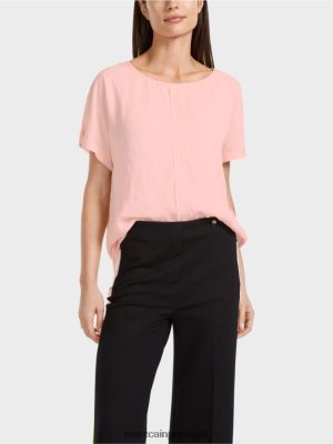Marc Cain Purist "repensa a blusa pó macio rosa roupas 4P8PV0885 Marc Cain Tops