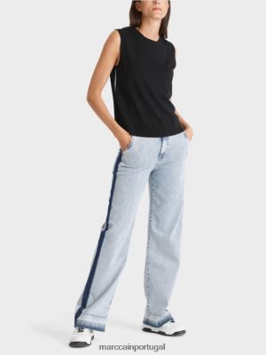 Marc Cain "Repensar juntos" Scoover preto roupas 4P8PV01110 Marc Cain Tops