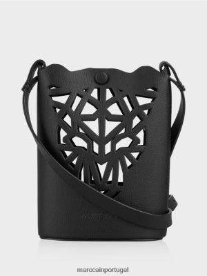 Marc Cain "Rethink Together" Leopard Head Mini Bag preto acessório 4P8PV01525 Marc Cain Portugal