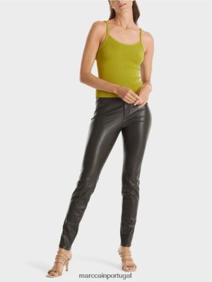 Marc Cain "Rethink Together" Verde de oliveira profunda roupas 4P8PV01149 Marc Cain Tops