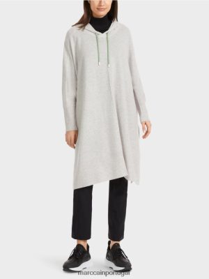 Marc Cain "Rethink juntos" capuz cinza prateado roupas 4P8PV0259 Marc Cain Portugal