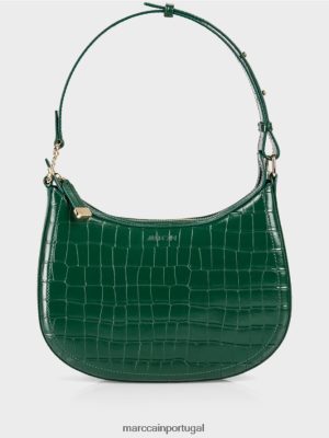 Marc Cain Saco de crocas falsas com alça superior Floresta escura acessório 4P8PV01537 Marc Cain Portugal