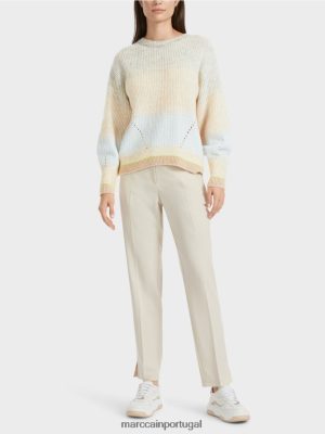 Marc Cain Sweater - tricotado na Alemanha pó macio azul roupas 4P8PV01099 Marc Cain Portugal