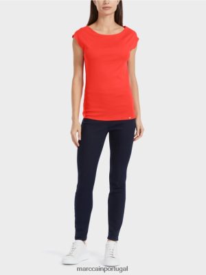 Marc Cain T-shirt de abraçar o corpo Campari roupas 4P8PV01336 Marc Cain Portugal