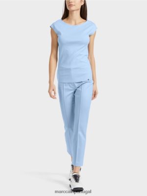 Marc Cain T-shirt de abraçar o corpo céu escuro do verão roupas 4P8PV01337 Marc Cain Dresses