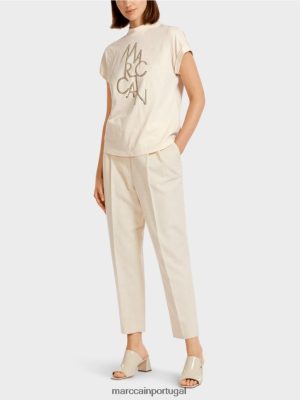 Marc Cain T-shirt "repensando" a tira creme roupas 4P8PV01445 Marc Cain Dresses