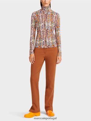 Marc Cain Top colorido de mangas compridas roxo real roupas 4P8PV01452 Marc Cain Tops