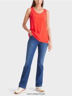 Marc Cain Top leve sem mangas Campari roupas 4P8PV01347 Marc Cain Tops