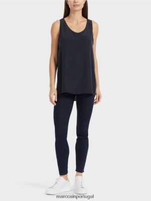 Marc Cain Top leve sem mangas Midnight Blue roupas 4P8PV01343 Marc Cain Dresses