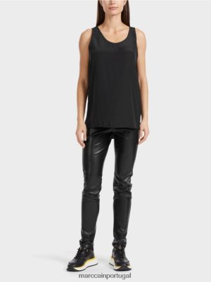 Marc Cain Top leve sem mangas preto roupas 4P8PV01340 Marc Cain Dresses
