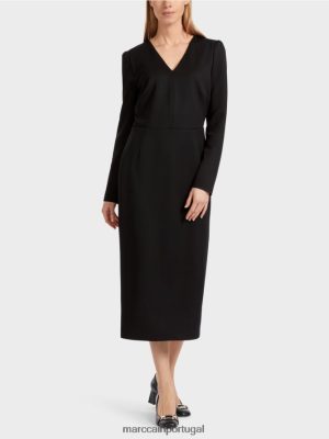Marc Cain Vestido com as costas abertas preto roupas 4P8PV08 Marc Cain Dresses