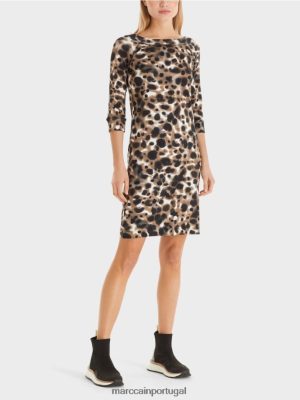 Marc Cain Vestido de algodão café leve roupas 4P8PV049 Marc Cain Portugal